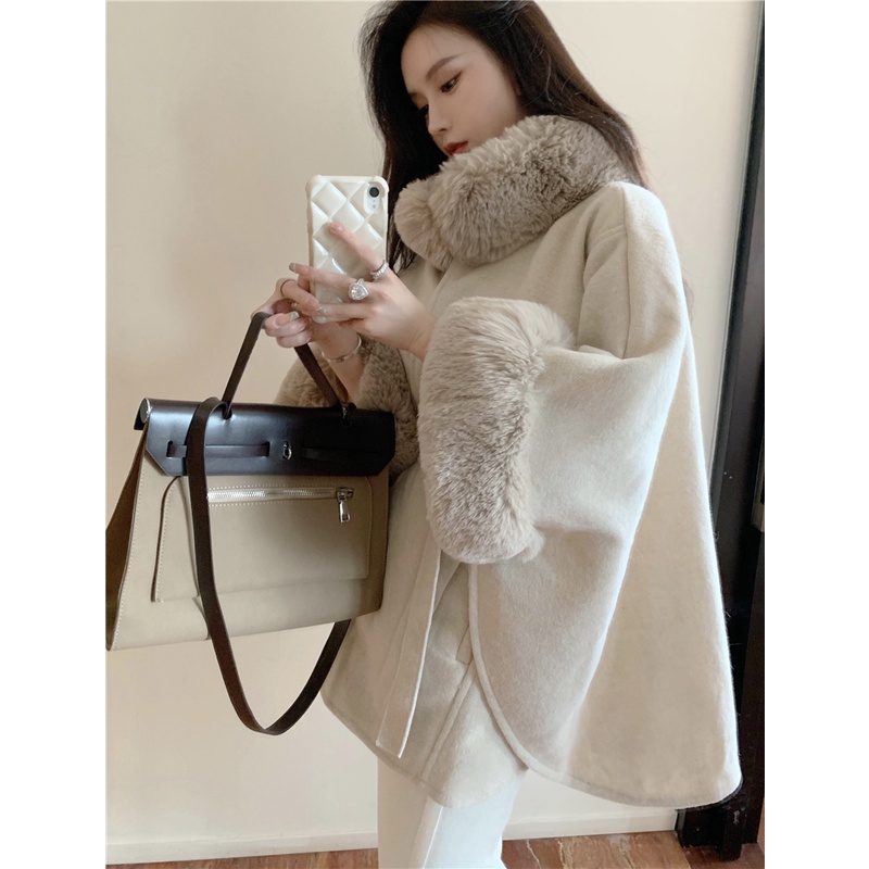 👗👗Áo Khoác Lông Cáo Hai Mặt Dáng Rộng Dài Vừa Thời Trang Hàn Quốc Dongdaemun | BigBuy360 - bigbuy360.vn