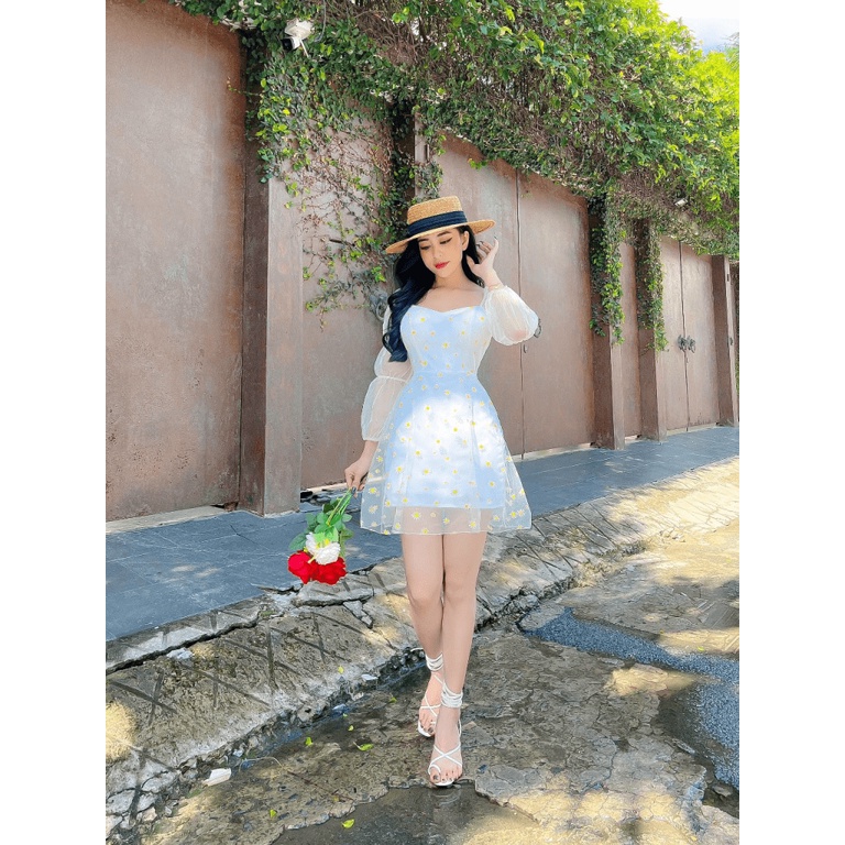 ĐẦM LƯỚI HOA CÓ LÓT UMI CỰC KÌ DỄ THƯƠNG, FORM ĐẸP UP Shop Valentina