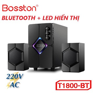 (GIÁ RẺ BẤT NGỜ) (CÓ ĐÈN LED) LOA VI TÍNH BLUETOOTH 2.1 BOSSTON T1800-BT