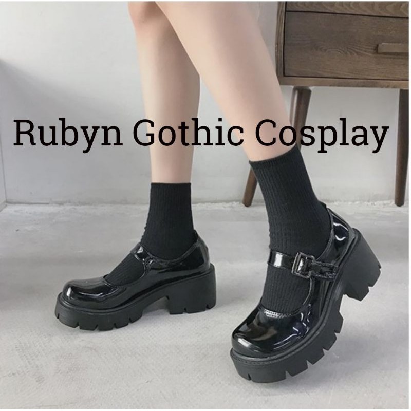 [CÓ SẴN]  Giày Lolita Oxford đế cao cosplay học sinh Nhật Bản ( BÓNG VÀ NHÁM )