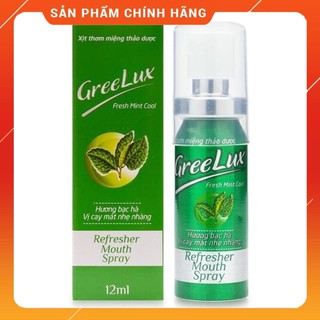 (Chính Hãng)_Xịt Thơm Miệng Greelux Thảo Dược Xanh Lá_12ml