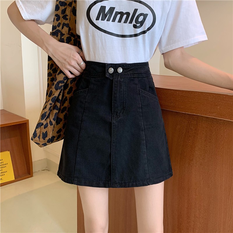 chân váy jean Chữ A Với Thiết Kế Lưng Cao Xinh Xắn Dành Cho Nữ | BigBuy360 - bigbuy360.vn