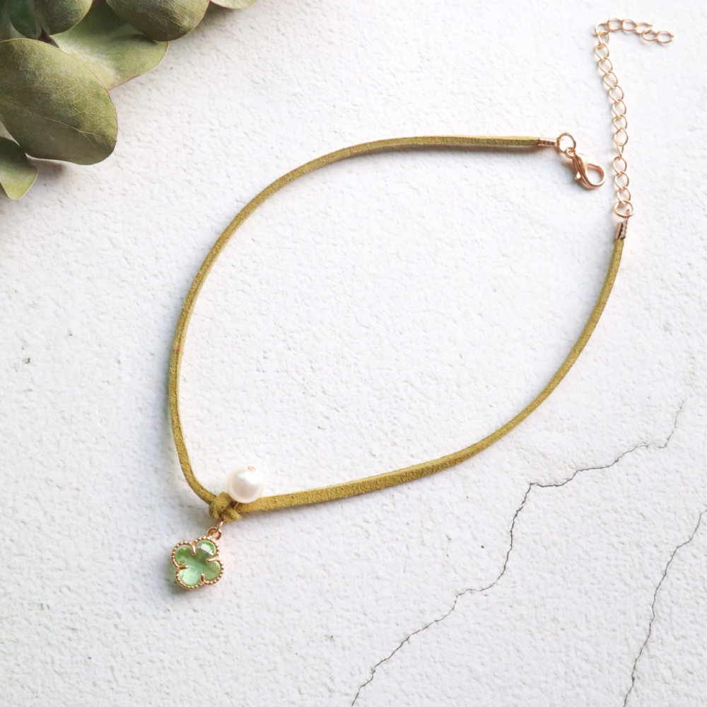 Vòng Cổ choker Hình Chiếc Lá Màu Sắc Thời Trang