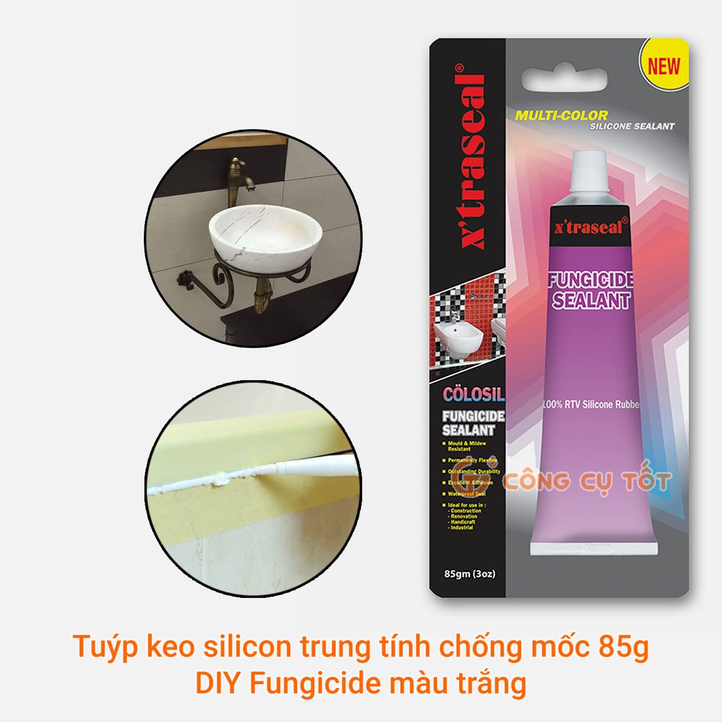 Tuýp keo silicon trung tính chống mốc 85g Xtraseal DIY Fungicide