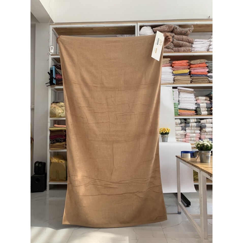 Khăn Tắm Cỡ Đại 100 x180cm 100% Cotton DVY, Dày Dặn, Mềm Mại, Thấm Hút Nhanh, Không Phai Màu