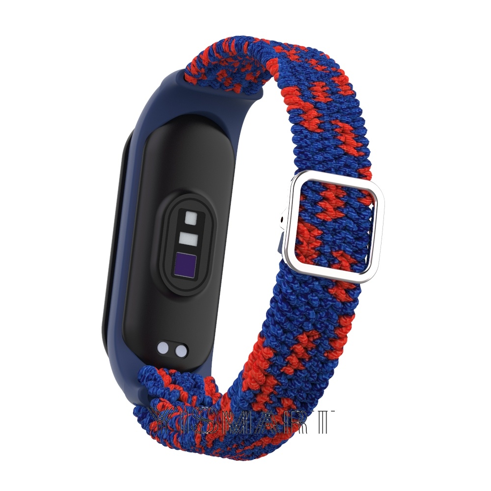 Dây bện đeo đồng hồ co giãn thay thế cho Xiaomi Mi Band 6 5 4 3 Mi Band 6