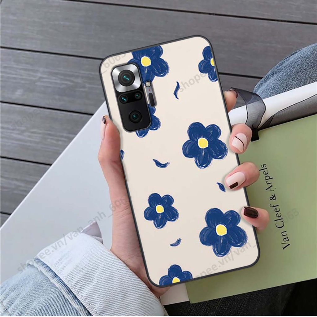 Ốp lưng Xiaomi Redmi Note 10 / Note 10 Pro in hình hoa, gấu rich bear nghệ thuật, thời trang