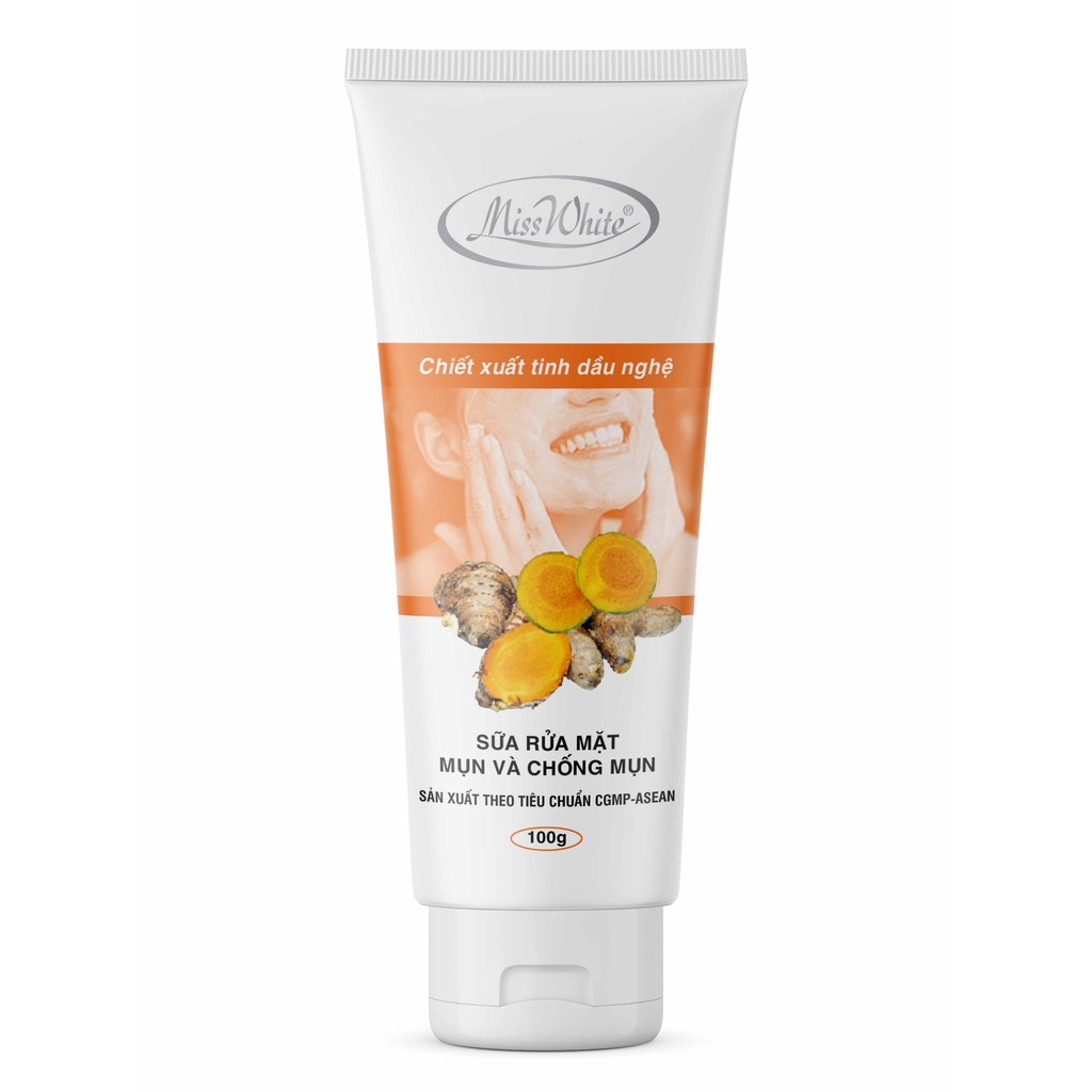 Sữa Rửa Mặt Mụn Và Chống Mụn MISS WHITE 100g