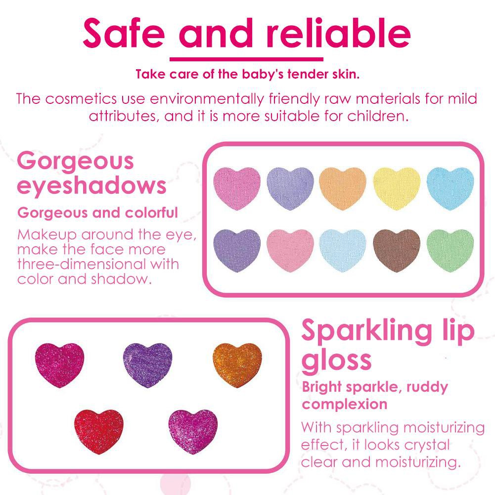 Bộ Đồ Chơi Trang Điểm An Toàn Không Độc Hại Dành Cho Bé Gái