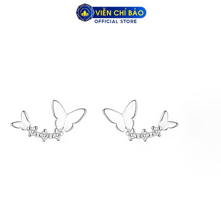 Bông tai bạc nữ hồ điệp chất liệu bạc S925 thời trang phụ kiện trang sức nữ trẻ trung Viễn Chí Bảo B400753