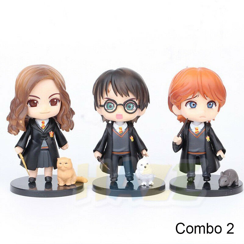 Combo 3 Mô hình chibi Figure Harry Potter - Ron - Hermione