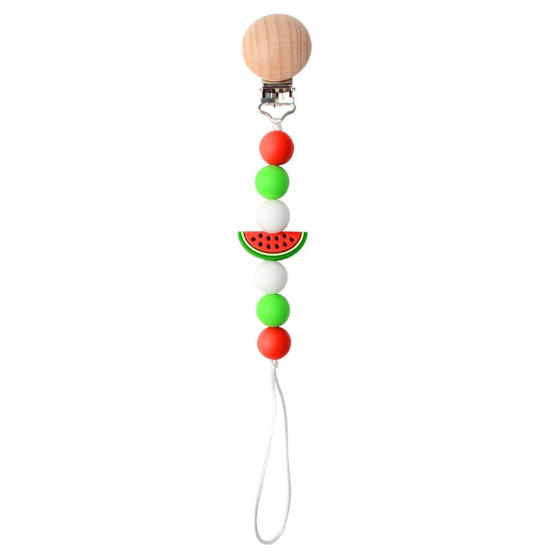 Kẹp Giữ Ti Giả Ngậm Mọc Răng Bằng Silicone Phối Dây Xích Handmade Dành Cho Trẻ Sơ Sinh
