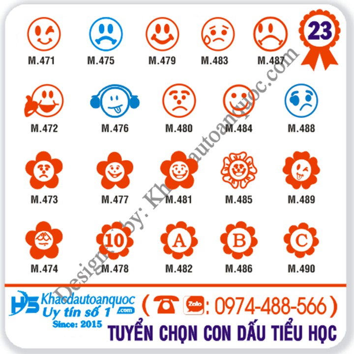 Con dấu tròn logo tiểu học