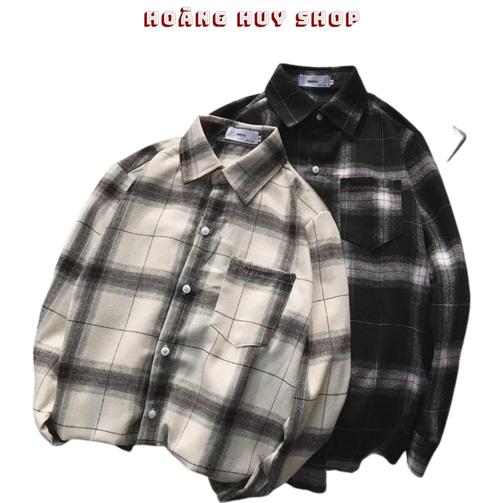 Áo Sơ Mi Caro Trà Sữa MILLONAY-096AH Không Phai Màu _Kho Hoàng Huy