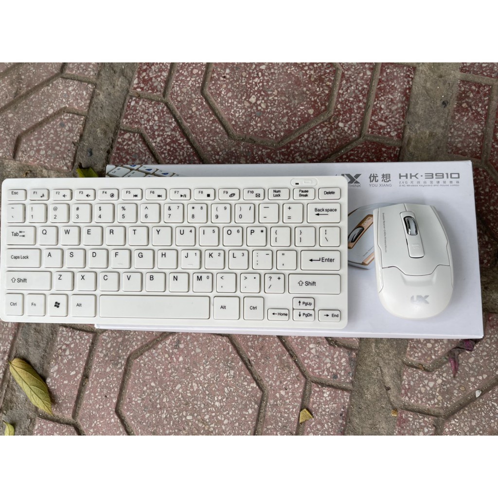 Combo Bộ phím chuột không dây Mini HK 3910 |Bộ phím chuột mini cho laptop |Bảo hành 6 tháng
