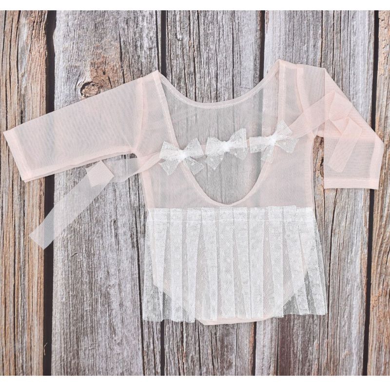 ❀INN Newborn Lace Romper+Baby Headband Photo Clothing Photography Props Shower Gift