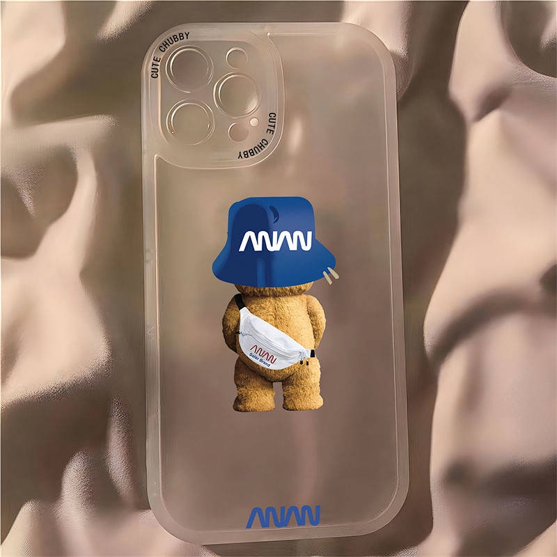 Cartoon Back Bear Iphone14promax Apple 11/12/13 Phone Case 7/8plus All-Inclusive XR/Xs Soft IISp