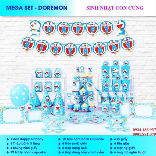 Sét Mega để bàn cho bé trai nhiều chủ đề(tặng 10 bóng nhũ)