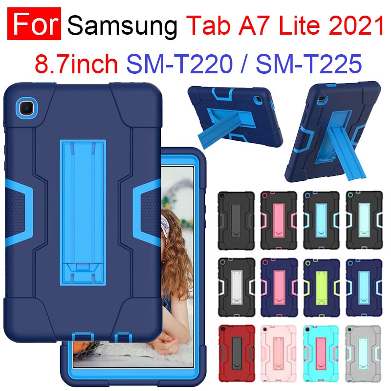 Ốp bảo vệ máy tính bảng chống sốc có giá đỡ cho Samsung Galaxy Tab A7 Lite 8.7inch Sm T220 T225