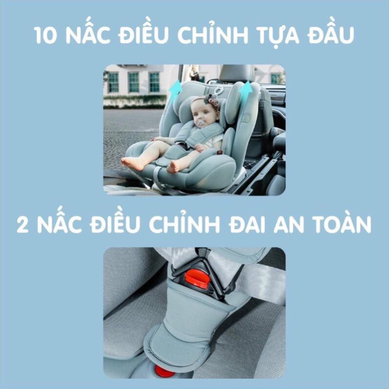 Ghế Ngồi Ô Tô Trẻ Em Doux DX-1131 Quay 360 Độ Isofix