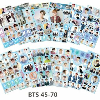 Combo 12 tấm hình dán bts, blackpink
