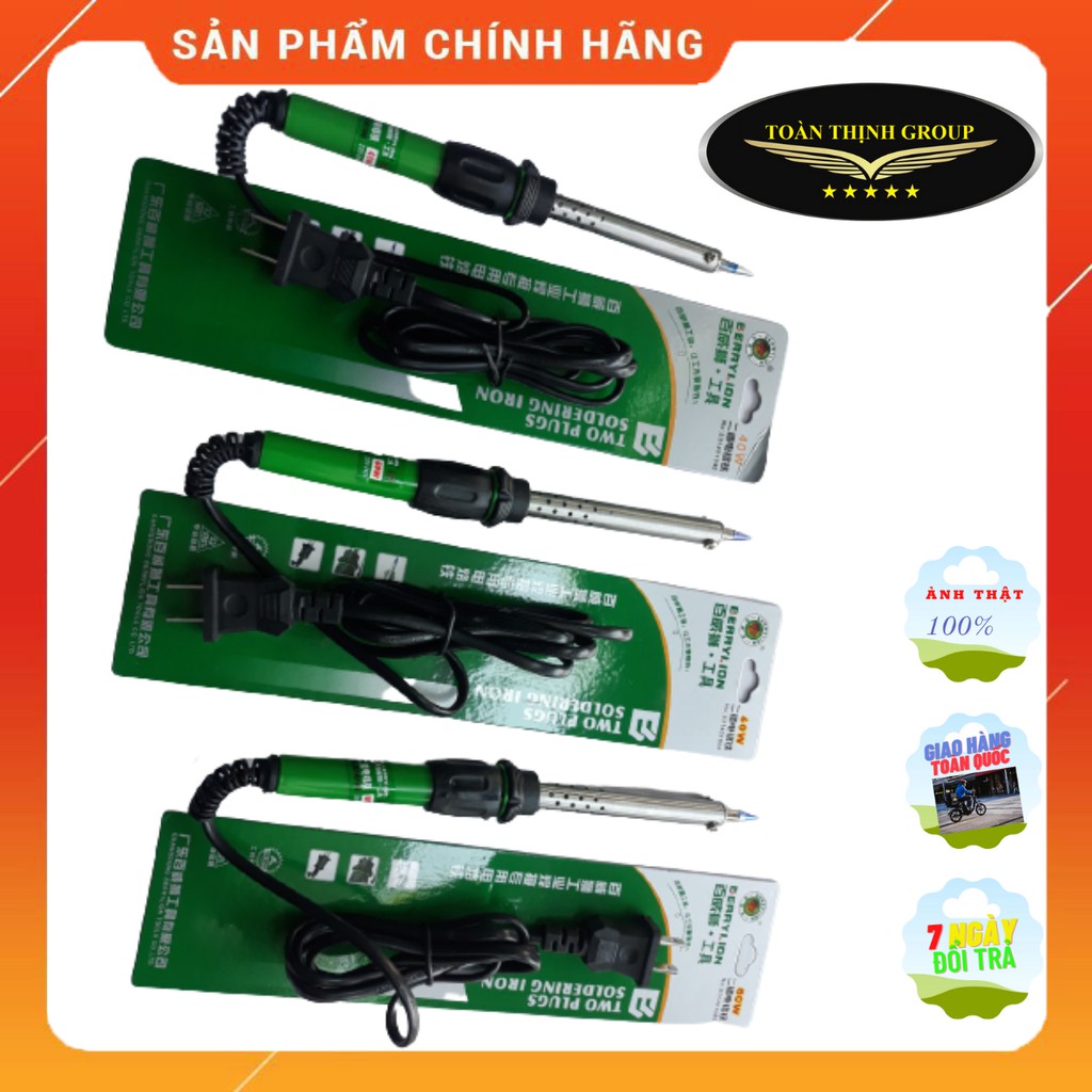 Mỏ Hàn Thiếc, Hàn Chì - Hàn Nhiệt Cao Cấp Nhọn Cán Nhựa Xanh Hiệu Berrylion Công Suất 40W, 60W, 80W