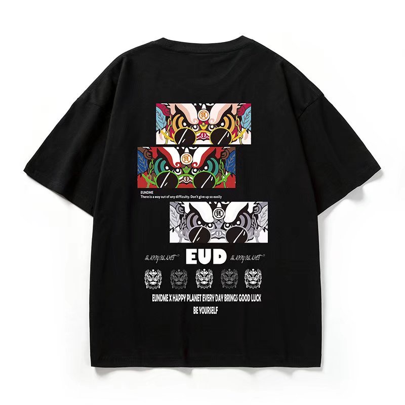 Áo Thun Dáng Rộng In Chữ Phong Cách Hip Hop Đường Phố Hàn Quốc Thời Trang Mùa Hè Cho Nam [M-8XL]