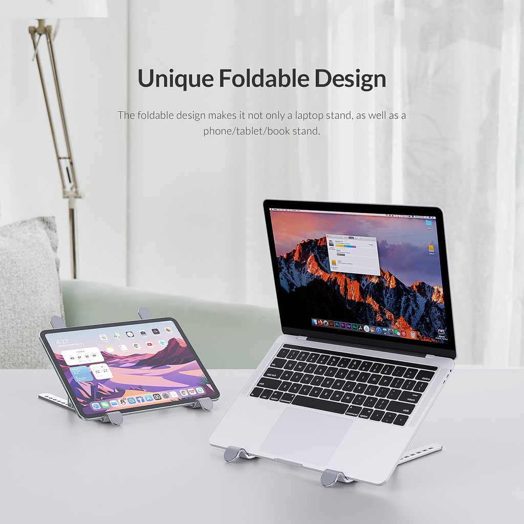 Giá đỡ ORICO Pfb-A2 bằng nhôm chiều chỉnh 7 góc cho máy tính bảng/laptop/macbook | BigBuy360 - bigbuy360.vn