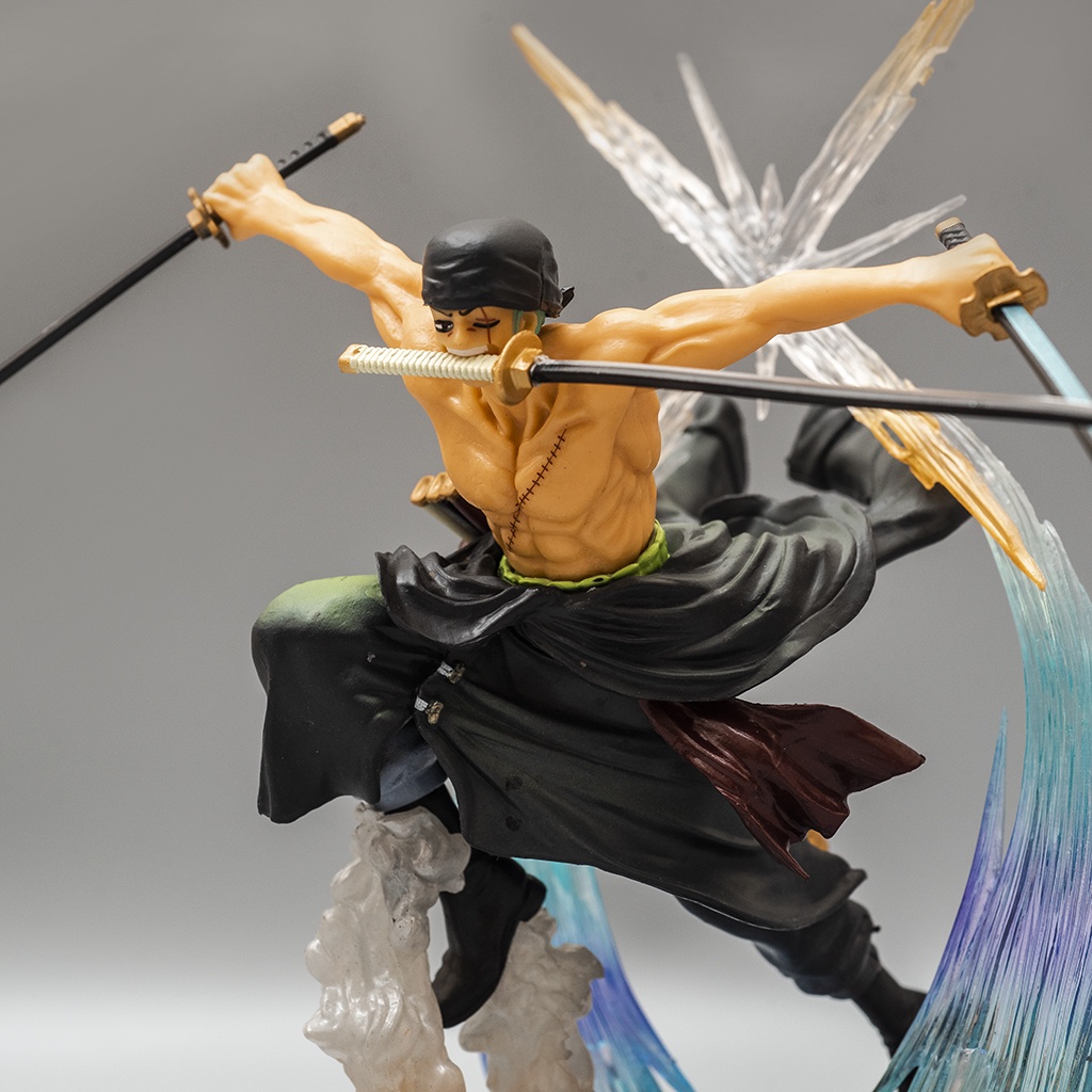 Mô hình One Piece nhân vật Zoro phiên bản Battle Ver đồ chơi mô hình nhân vật One Piece để bàn trang trí Haki Shop