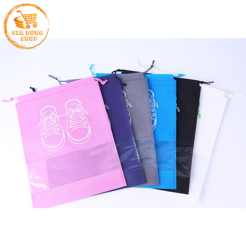 Túi Đựng Giày Có Dây Rút In Họa Tiết Chống Bẩn Mang Đi Du Lịch Gọn Nhẹ