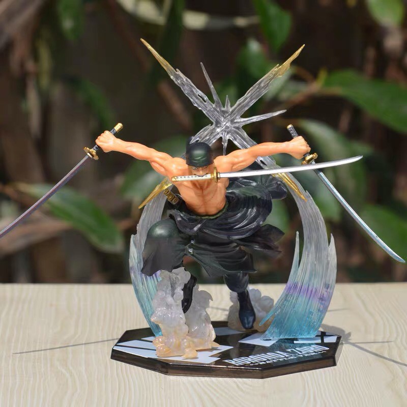 [ẢNH THẬT]Mô hình Roronoa Zoro Battle ver (2 Đầu) 17cm- Figure Tượng One Piece