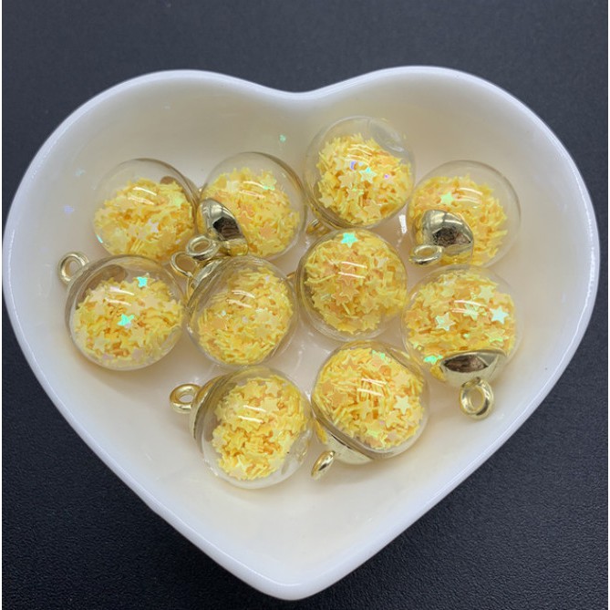 Set 10 lọ thủy tinh Mini 16mm dùng làm đồ trang sức thủ công