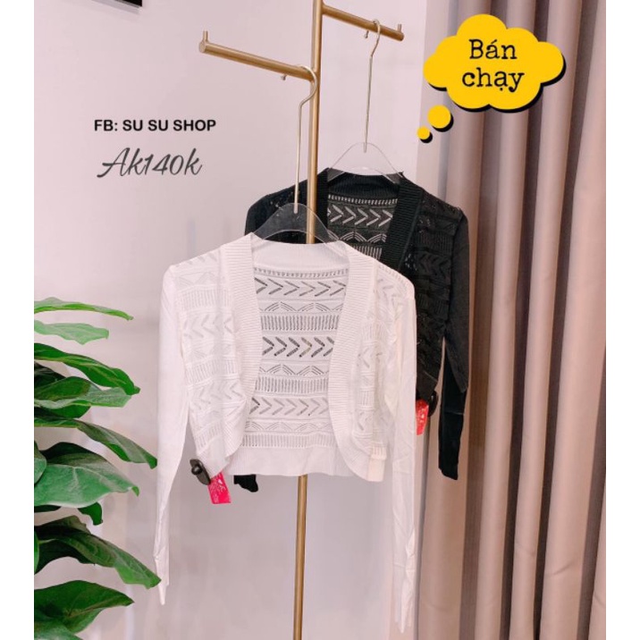 Áo Khoác Len Nữ. Áo Khoác Cardigan Mặc Váy/Đầm Tay Ngắn/Dài Phong Cách Nhẹ Nhàng [Răng Cưa]