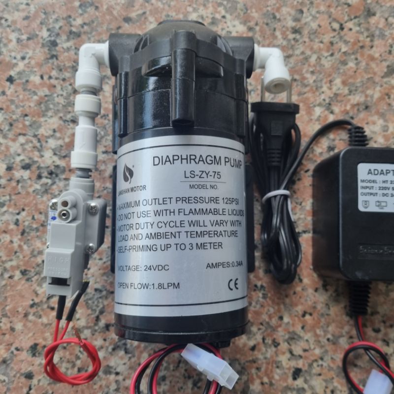 BỘ MÁY BƠM TĂNG ÁP TỰ ĐỘNG TỰ ĐỘNG ĐÓNG NGẮT 24V ⚡️ XẢ KHO ⚡️ CHO MÁY ĐIỆN GIẢI ION KIỀM - LINH KIỆN
