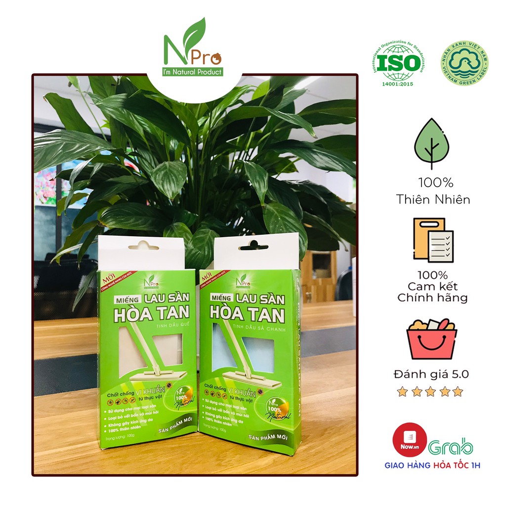 Giấy lau sàn, miếng lau sàn hòa tan hương quế, sả chanh NPro 100% thiên nhiên, diệt khuẩn,đuổi muỗi,an toàn cho sức khỏe