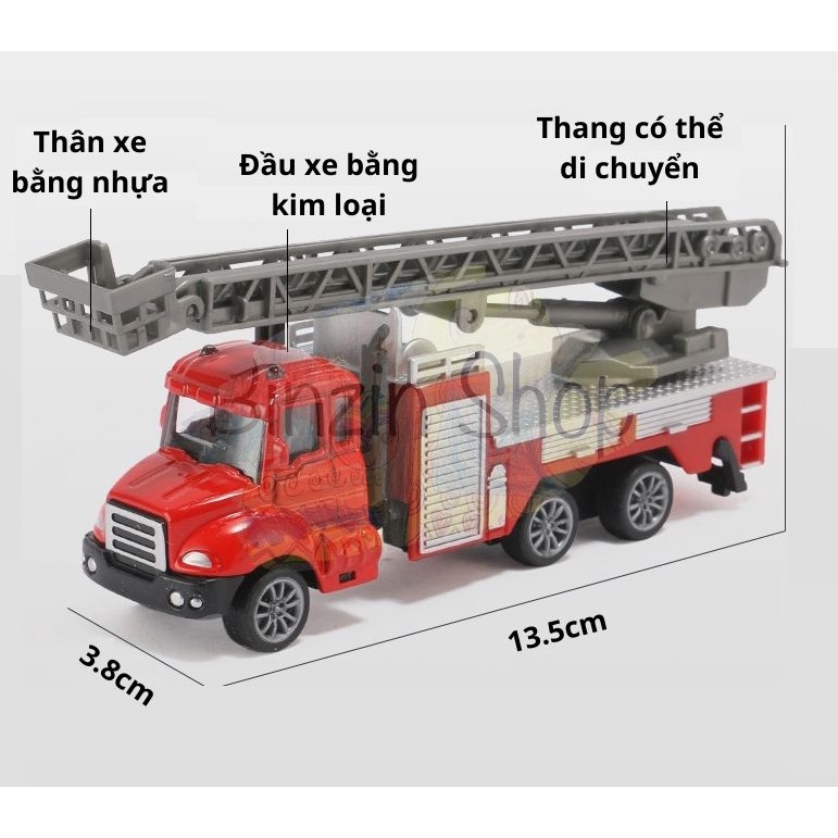 Đồ chơi xe cứu hỏa cho bé tỉ lệ 1:64