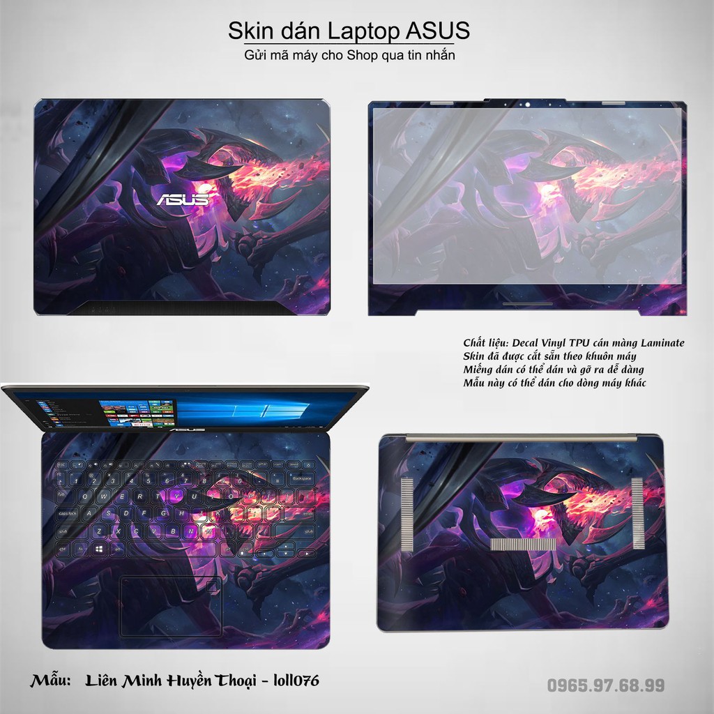 Skin dán Laptop Asus in hình Liên Minh Huyền Thoại _nhiều mẫu 10 (inbox mã máy cho Shop)