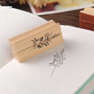 Con dấu gỗ họa tiết hoa lá p2