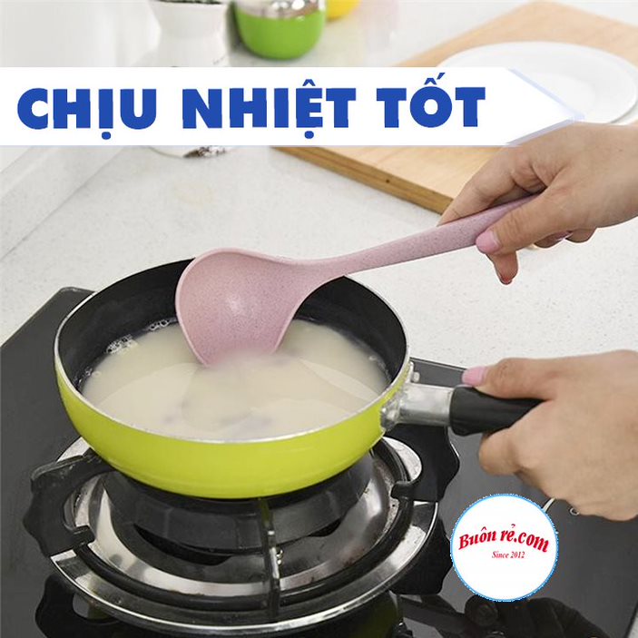 Muôi múc canh lúa mạch chịu nhiệt tốt thân thiện môi trường - Thìa múc canh lúa mạch an toàn sức khỏe 01413