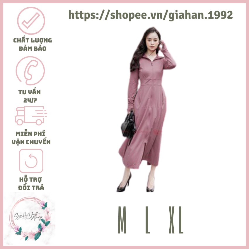 Áo Chống Nắng Toàn Thân Nữ,Aó Nắng Liền Thân Dài,Chất Thông Hơi Kim Cương,Chống Tia UV,Áo Đủ Size L XL