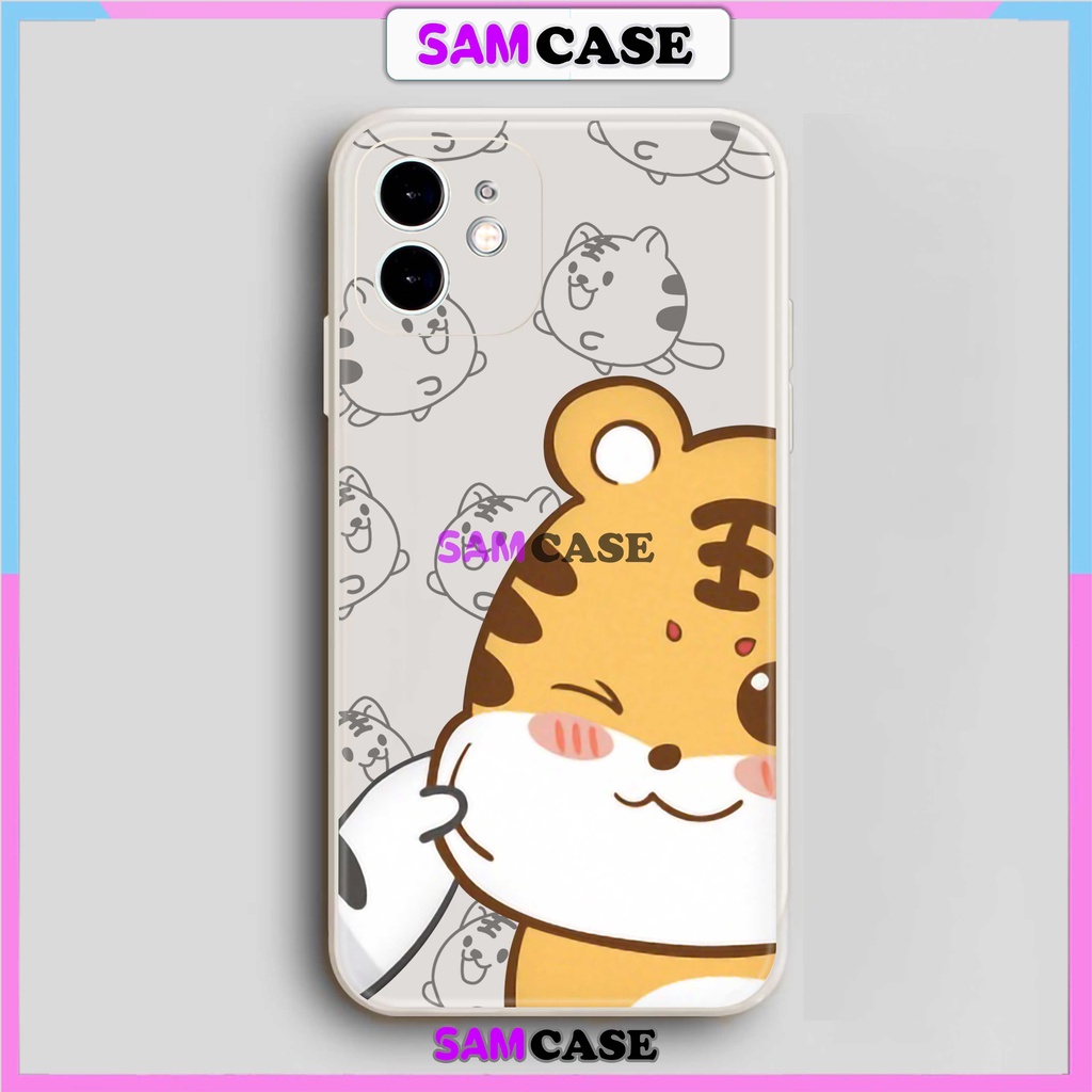 Ốp lưng iPhone cặp đôi cạnh viền vuông silicon dẻo cho iphone 6/6s/7/8/X/XS/XR/11/12/13/14 Pro Plus Max Hổ tiger cute