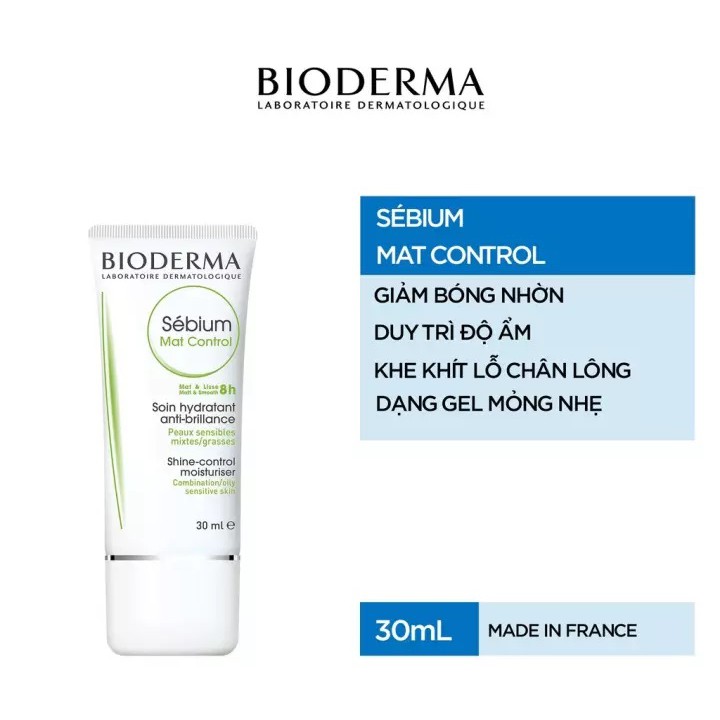 [HÀNG NHẬP KHẨU] Kem Dưỡng Ẩm Kiềm Dầu Bioderma Sébium Mat Control Thu Nhỏ Lỗ Chân Lông 30ml