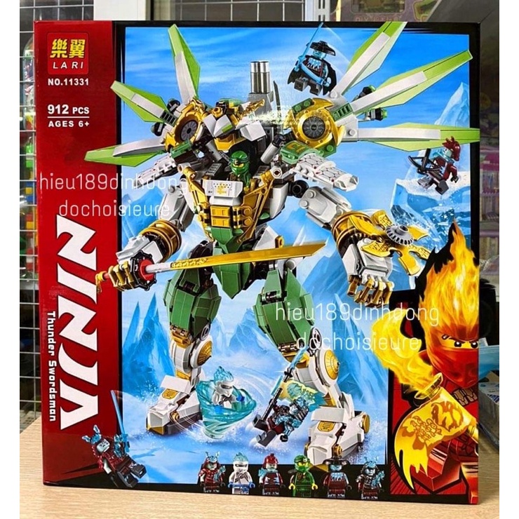 Lắp ráp Xếp hình not Lego Ninjago 71720 Fire Stone Mech mg210 11331 : Chiến Giáp Hợp Thể Của Kai & Cole 1042+ mảnh