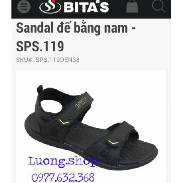 Dép Sandal nam Bitas SPS119-DEN (size 39-43)