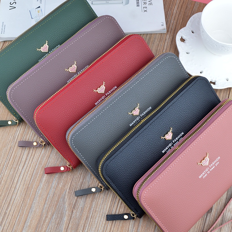 Ví Dài Sức Chứa Lớn Có Khóa Kéo Thời Trang Cho Nữ