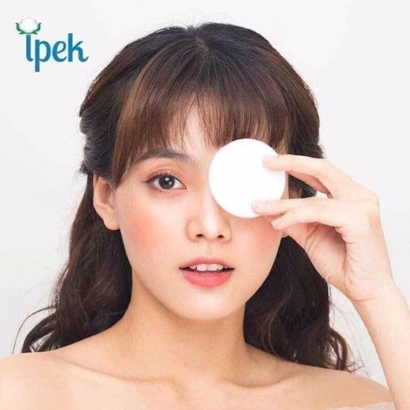Bông Tẩy Trang IPEK 150 miếng giúp tẩy trang và làm sạch mọi bụi bẩn trên da 100% cotton