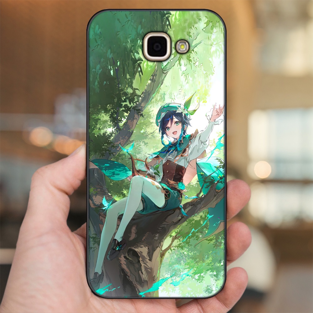 Ốp lưng Samsung A9 Pro viền đen in hình Venti Genshin Impact