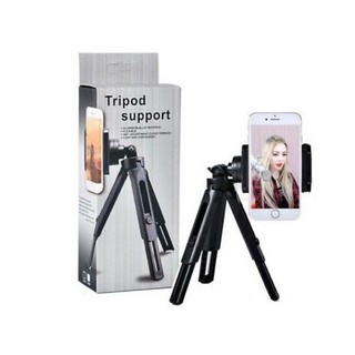 Tripod 3 chân mini chụp ảnh, quay phim , vững chắc, bền, kèm đầu kẹp điện thoại
