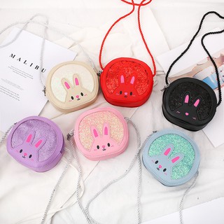 (ẢNH THẬT) Túi đeo chéo bé gái hình THỎ óng ánh bling bling dễ thương phong cách Hàn Quốc