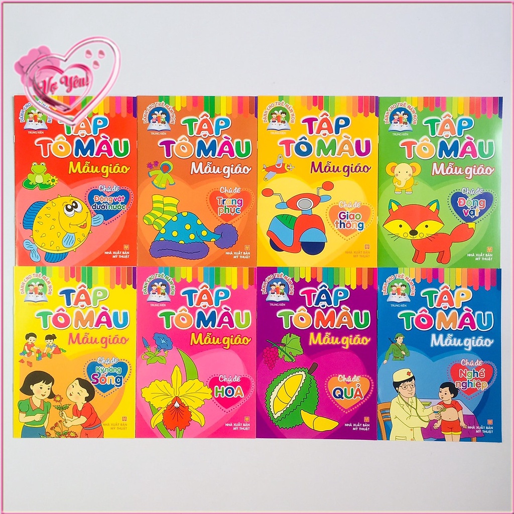 Bộ 8 Cuốn Tô Màu Cho Bé Thỏa Sức Sáng Tạo, Trang trí, Tô Màu